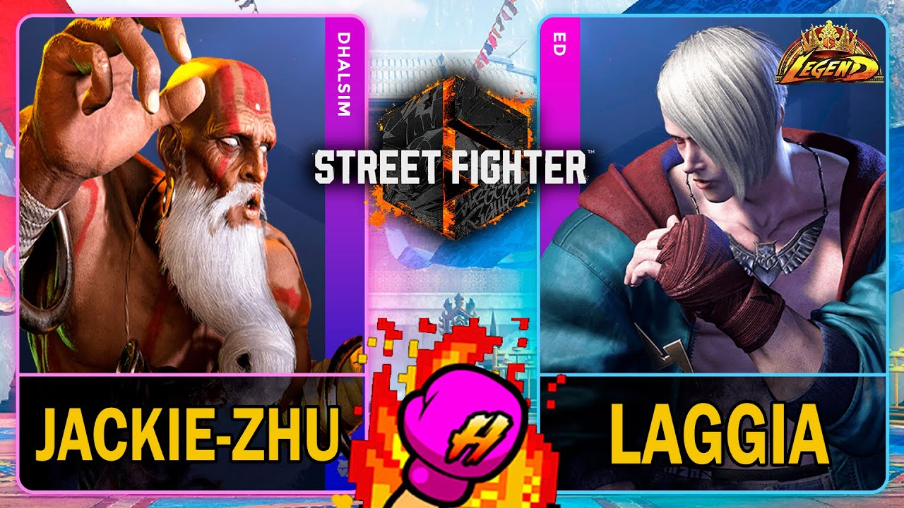 SF6 Jackie-zhu (DHALSIM) VS Laggia (ED)🥊Street Fighter 6🥊Sto6🥊4K 60ᶠᵖˢ