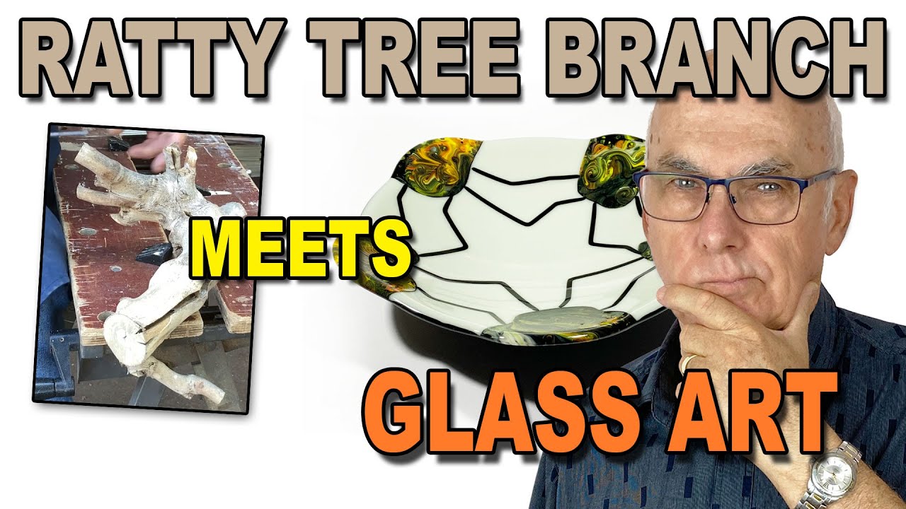 From Scrap Branch to Art Display | Handmade Stand for Fused Glass Bowl