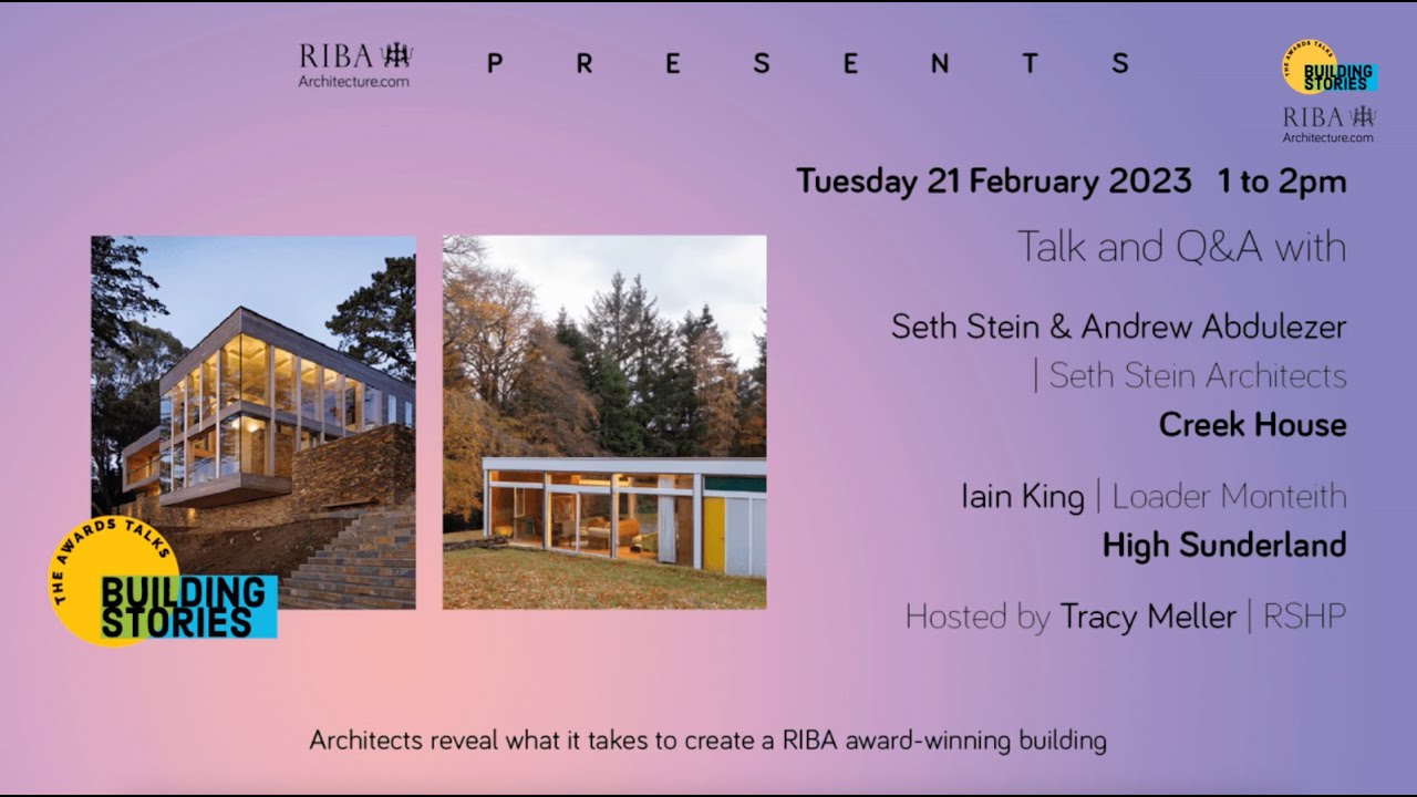Building Stories - The Awards Talks: Creek House and High Sunderland