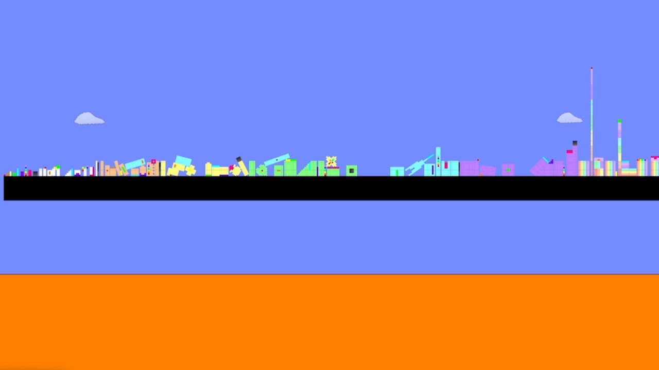 Numberblocks The Floor Is Lava 1 To 100 (Algodoo)