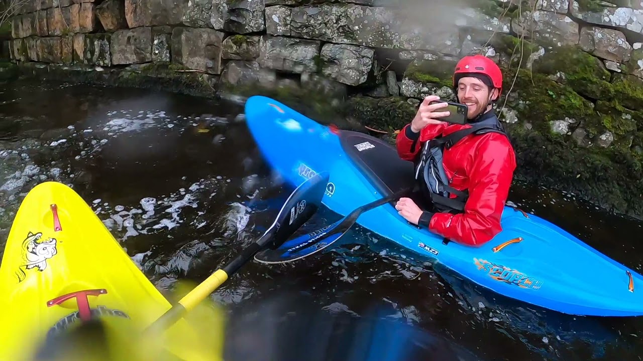 Kayaking River Clough medium level.