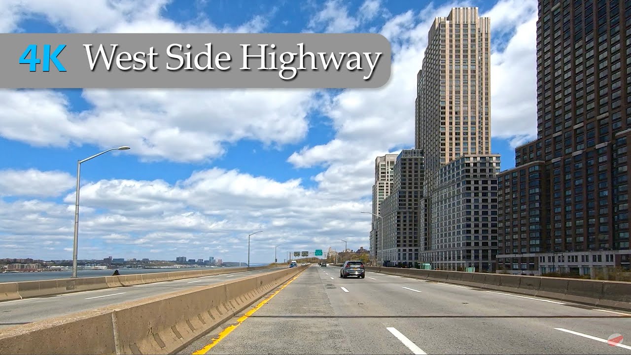 West Side Highway 9A from World Trade Center to George Washington Bridge Manhattan New York