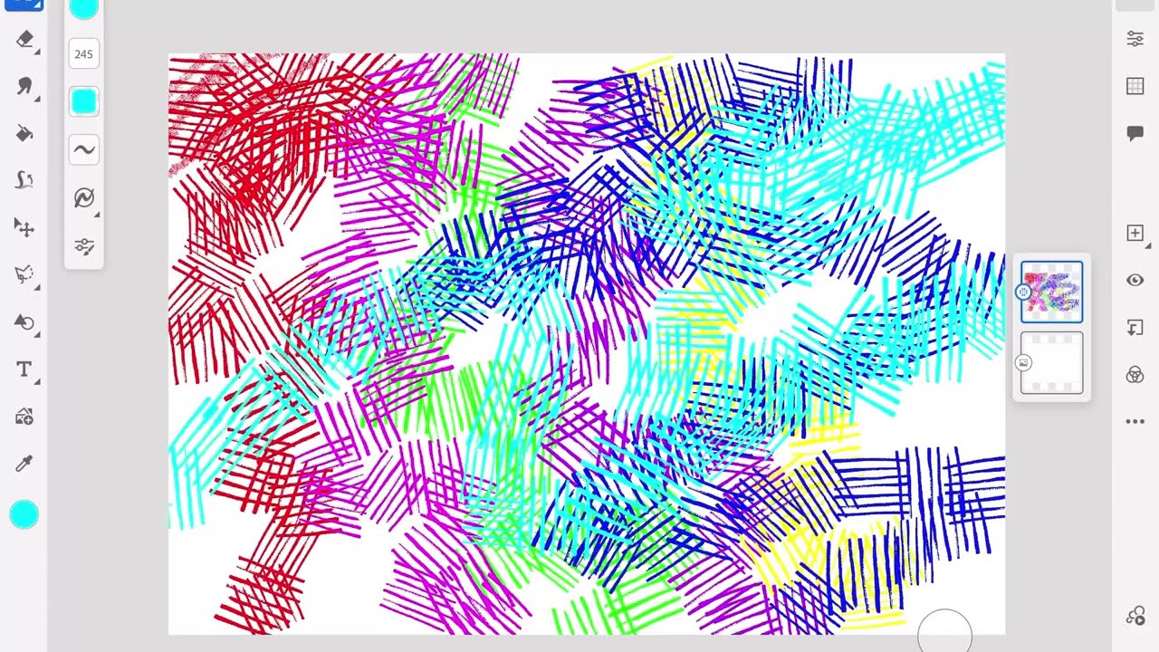 Cross Hatch Pattern ASMR Colour Blending