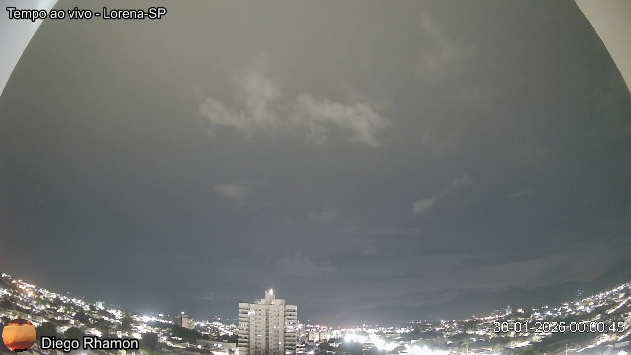 Ao vivo - Céu de Lorena-SP e Serra da Mantiqueira - 30/01/2026