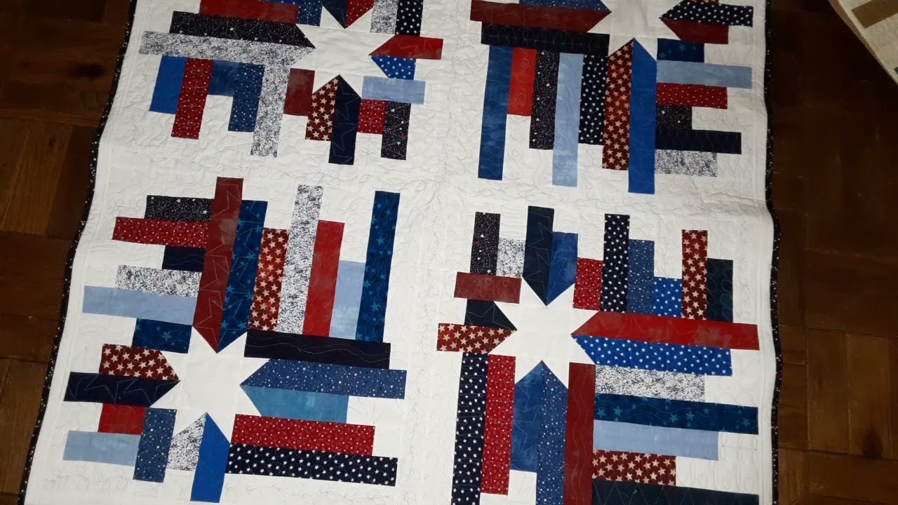 #246-2 Finished Quilt for Bars & Stars Video 246