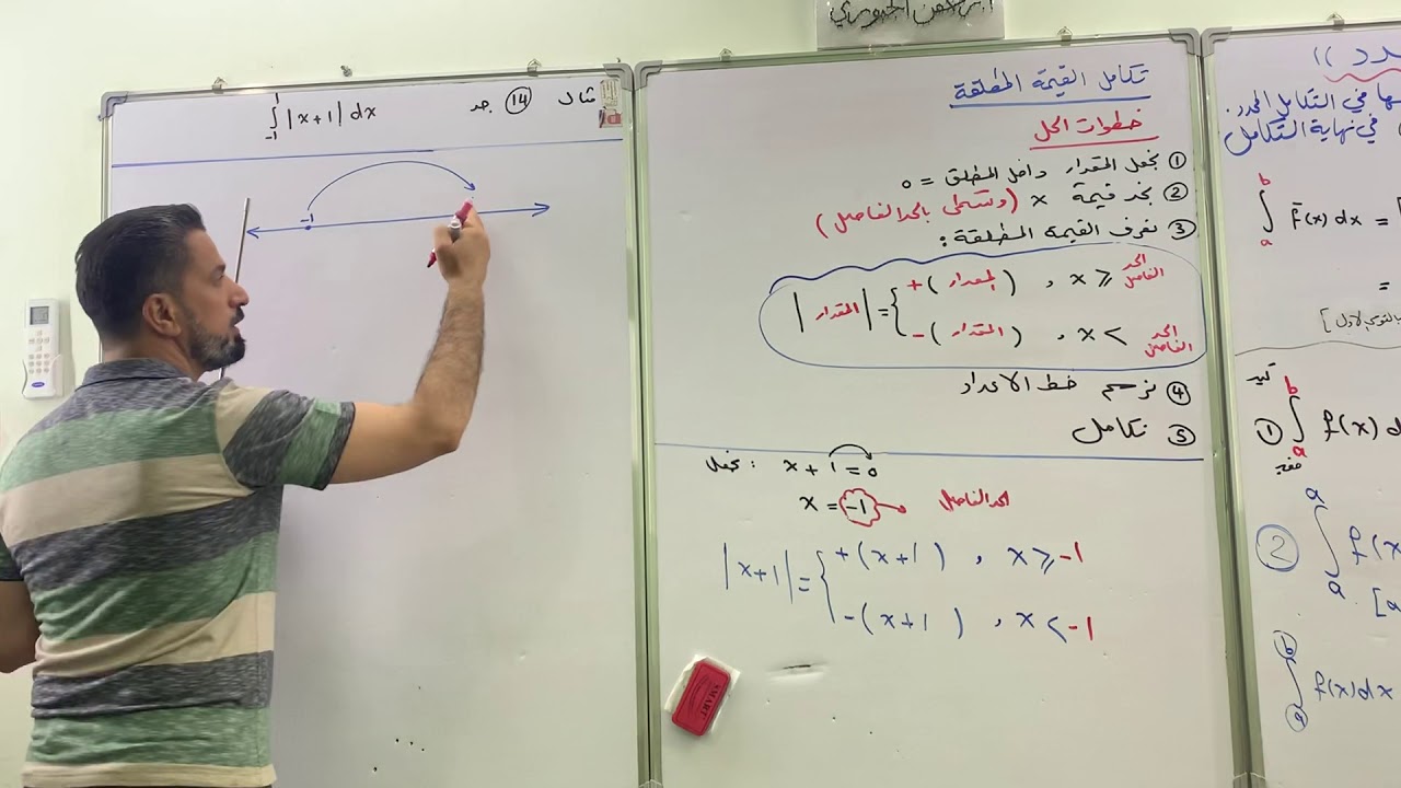 التكامل المحدد(القيمة المطلقة )ج7