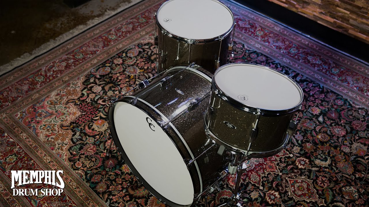 C&C Drum Company Player Date II Big Band Drum Set 24/13/16 - Grey Glitter