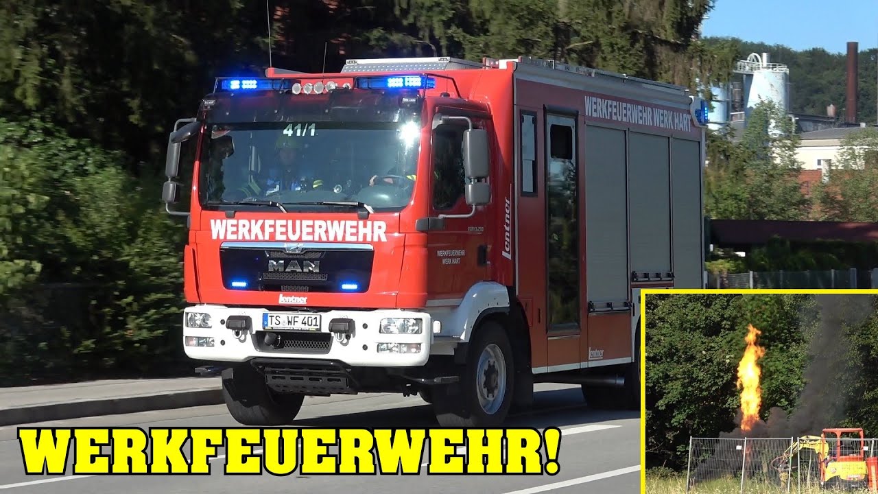 [WERKFEUERWEHR im EINSATZ] - Brennt PIPELINE | Hauptübung WF Werk Hart + Feuerwehr Garching & BRK