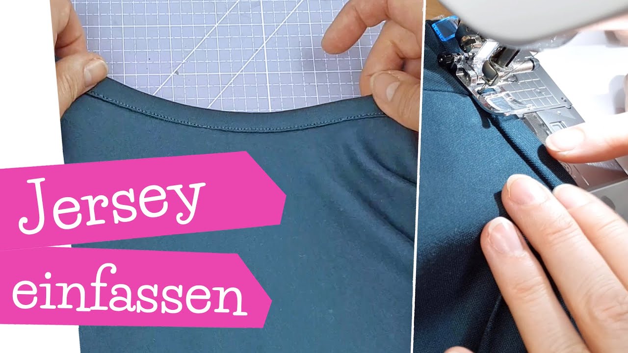 Tutorial Shirt Ausschnitt einfassen Jersey | Streifenversäuberung nähen | SHIRT HACKS | mommymade