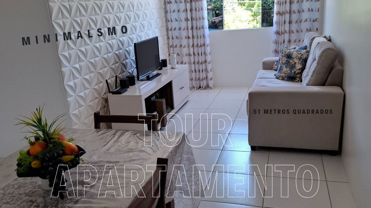 TOUR COMPLETO PELO MEU APARTAMENTO MINIMALISTA DE 51 METROS QUADRADOS