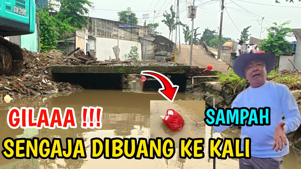 Gilaaaa‼️Sampah Sengaja di buang Ke Kali Wadas Karawang 
