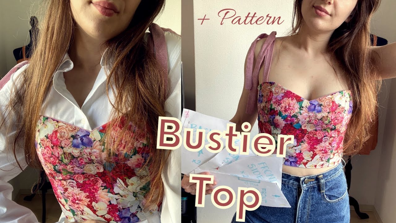 How to sew a bustier top   | Beginner sewing tutorial  | free pattern 🌿