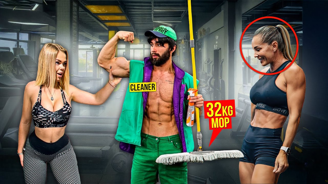 Pretended to be a CLEANER in Gym Prank😉#1 Best of Anatoly Gym Prank Reactions