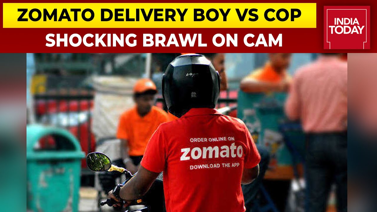 Shocking Zomato Worker Vs Cop Brawl In Tamil Nadu, Police Officer Delivers Punches & Kicks