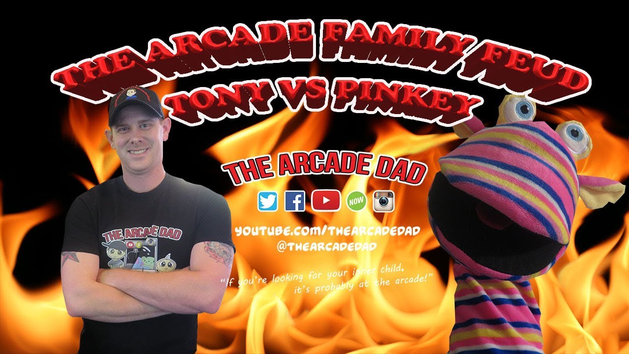 Arcade Dad Family Feud Tony VS Pinkey. Arcade ticket challenge, me vs. a puppet. Who will Win!?