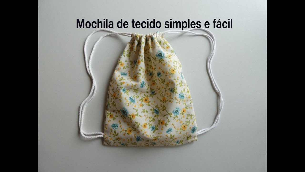 Diy Mochila de tecido simples e fácil pap