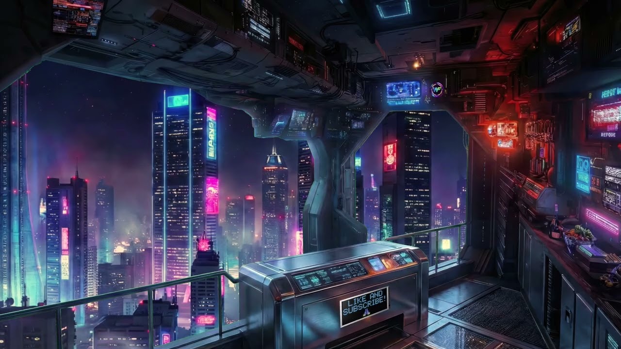 3 Hour Float Above the Futuristic Neon City | Smooth Ambient Lo-Fi to Focus & Relax WF10