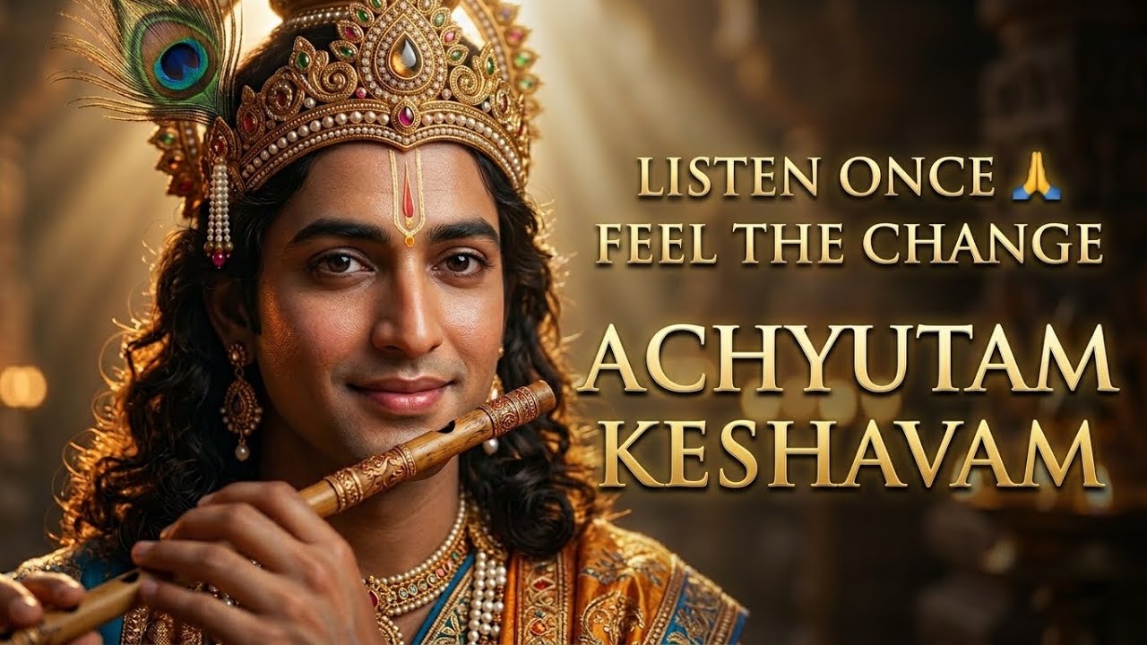 Achyutam Keshavam Krishna Damodaram | Divine & Soulful Krishna Bhajan for Peace | Chanting Studio
