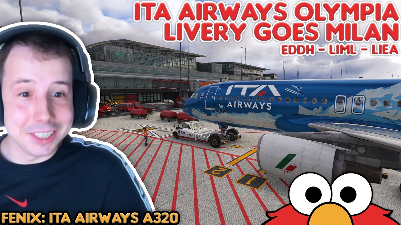 Ciao ragazzi, Elmo is back! ✈️🍝 ITA Airways A320 Special Livery: EDDH - LIML - LIEA