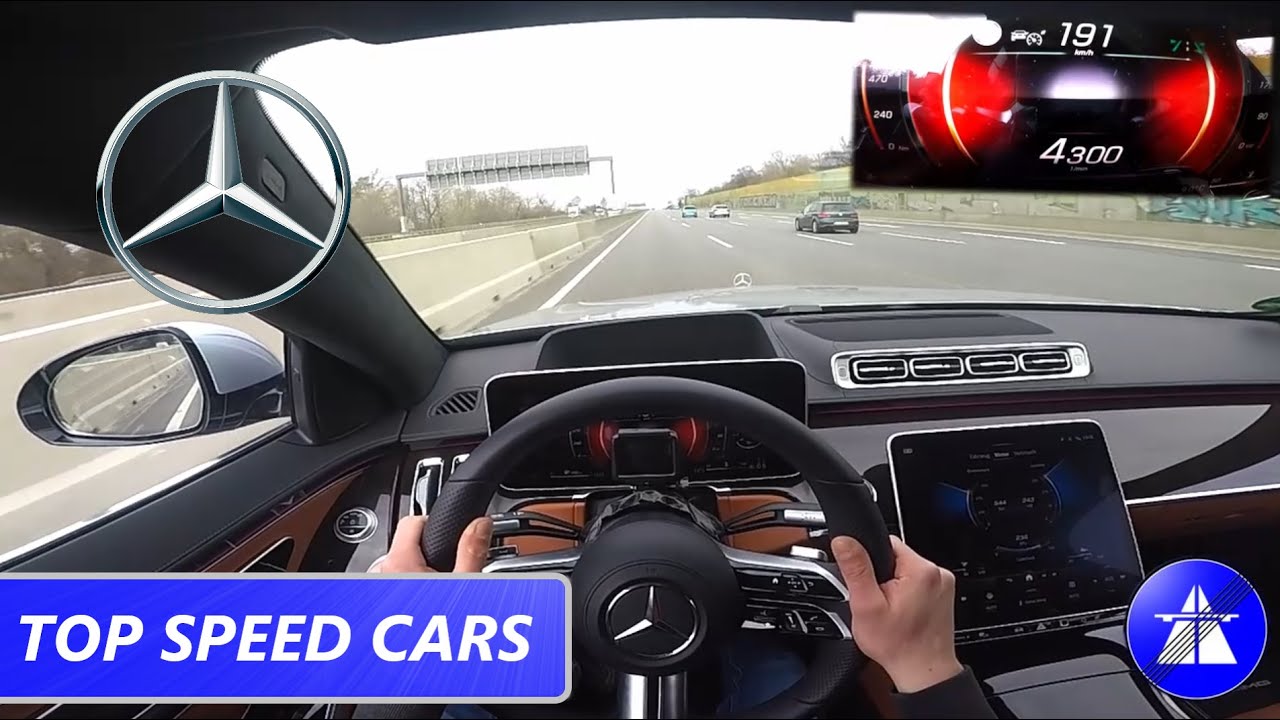 2021 Mercedes-Benz S Class W223 S400D TOP SPEED DRIVE ON GERMAN AUTOBAHN