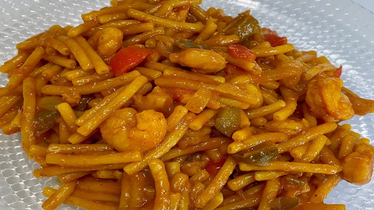 FIDEOS CON VERDURAS Y GAMBAS !! CAZUELA !!   RICO RICOOOO!!!