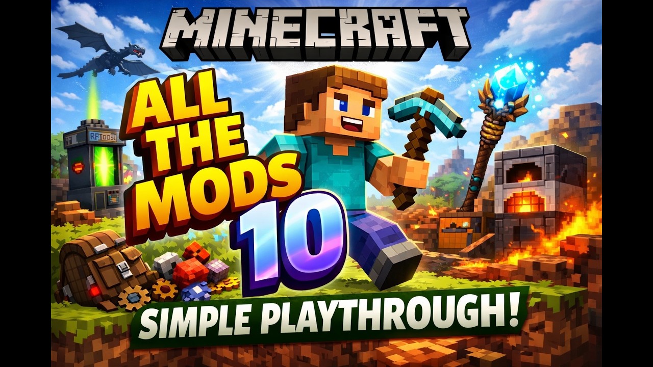Minecraft - All The Mods 10 - Simple Playthrough - Survive the first night..?