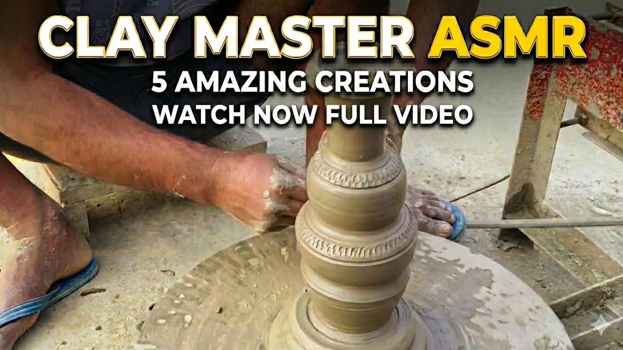 5 Satisfying Clay Creations in One Go! 🏺 | Relaxing Pottery ASMR