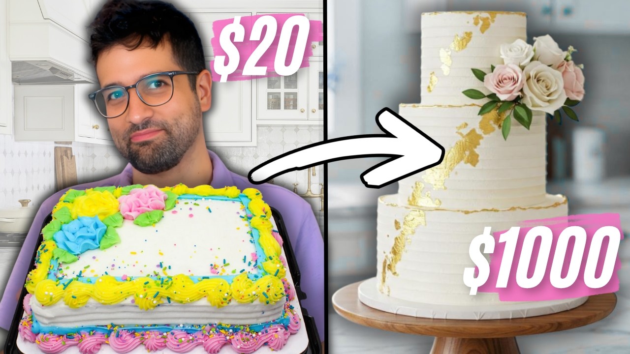 I Turned a $20 Grocery Store Cake into a $1000 Wedding Cake