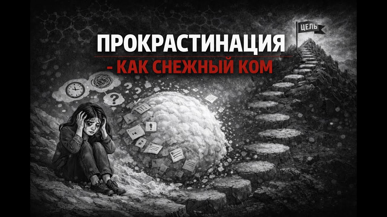 Прокрастинации - как снежный ком у тревожных людей