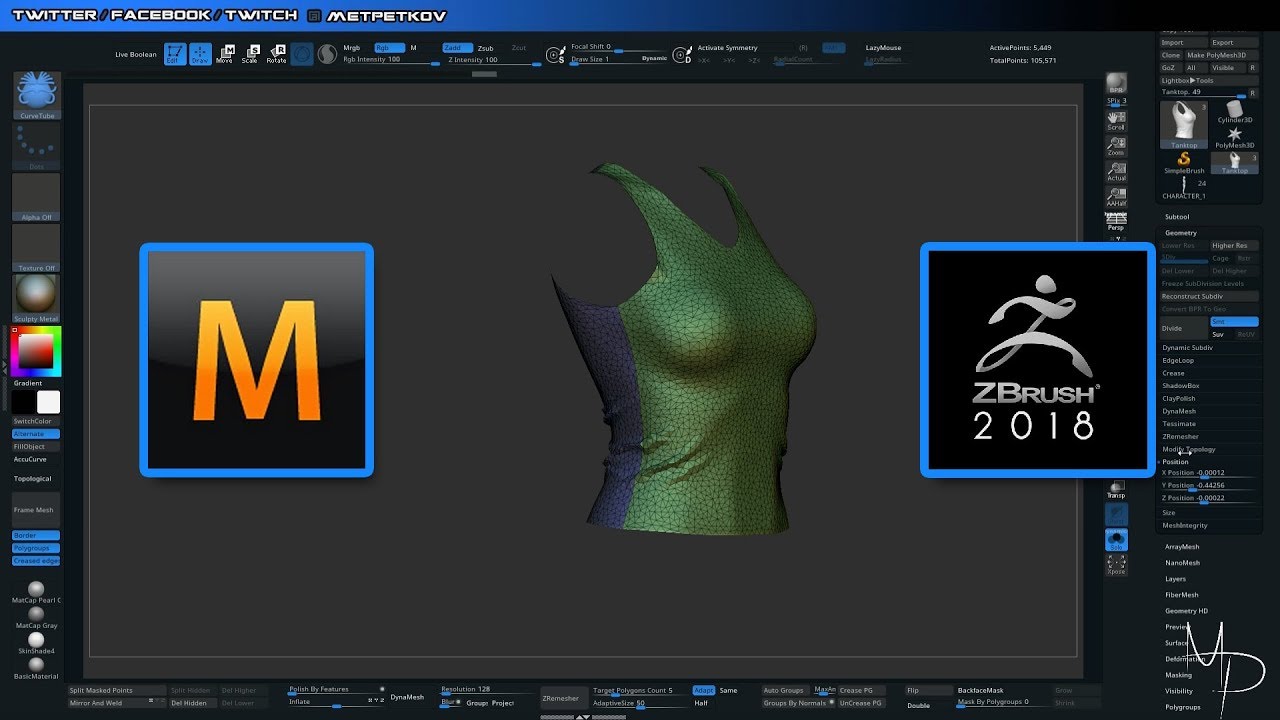 Tutorial: Exporting Marvelous designer into #Zbrush