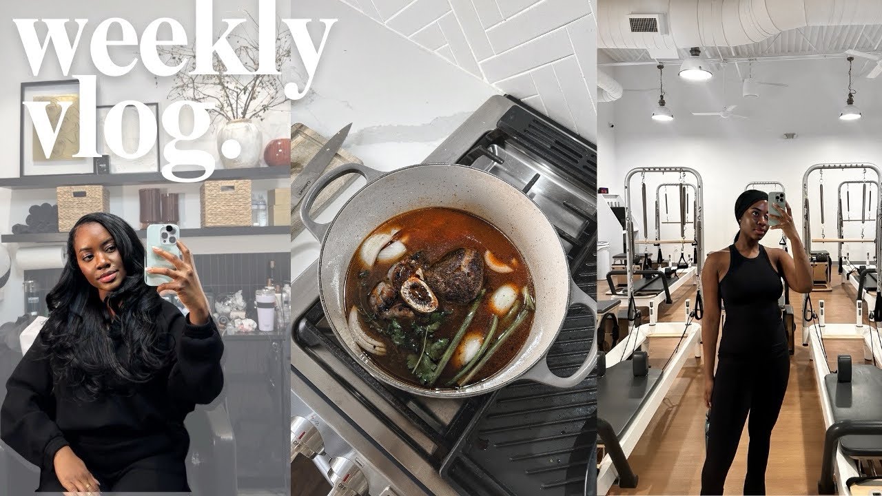 WEEKLY VLOG| back to sew ins, trying new makeup & making osso bucco | Octavia B