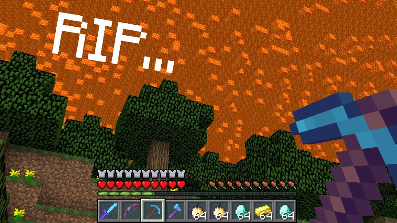 Minecraft UHC but LAVA falls from the SKY...