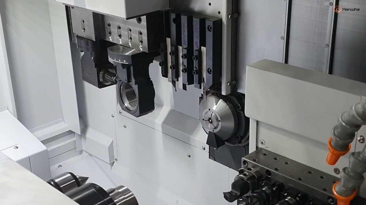 Hanwha XD20/26III Sliding Head CNC Lathe Available at Dugard UK
