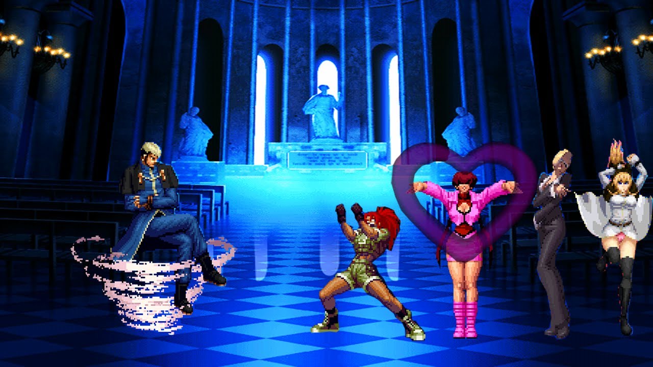 MUGEN KOF Cool Goenitz (!!!) Vs. Super Orochi Girls Team
