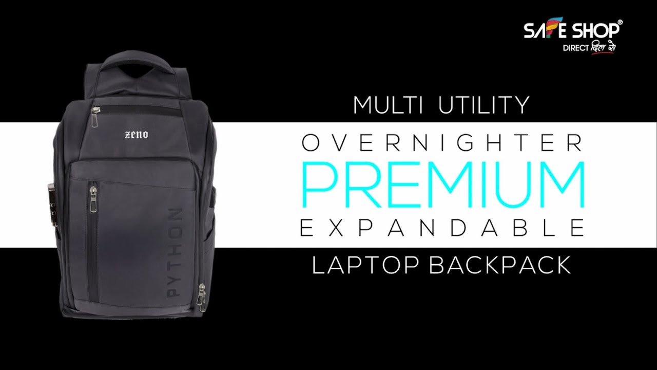 Zeno Expandable Backpack | SAFE SHOP INDIA