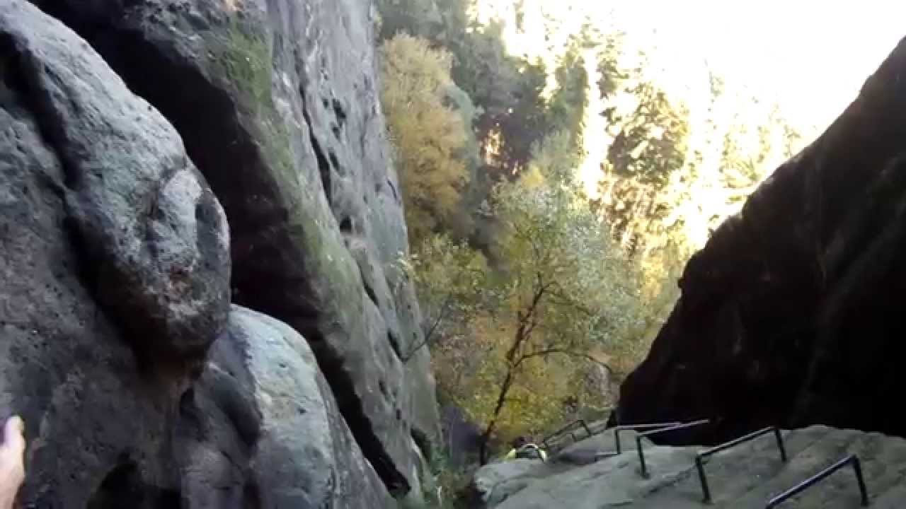 Aufstieg an der Wirtstiege in der Sächs. Schweiz