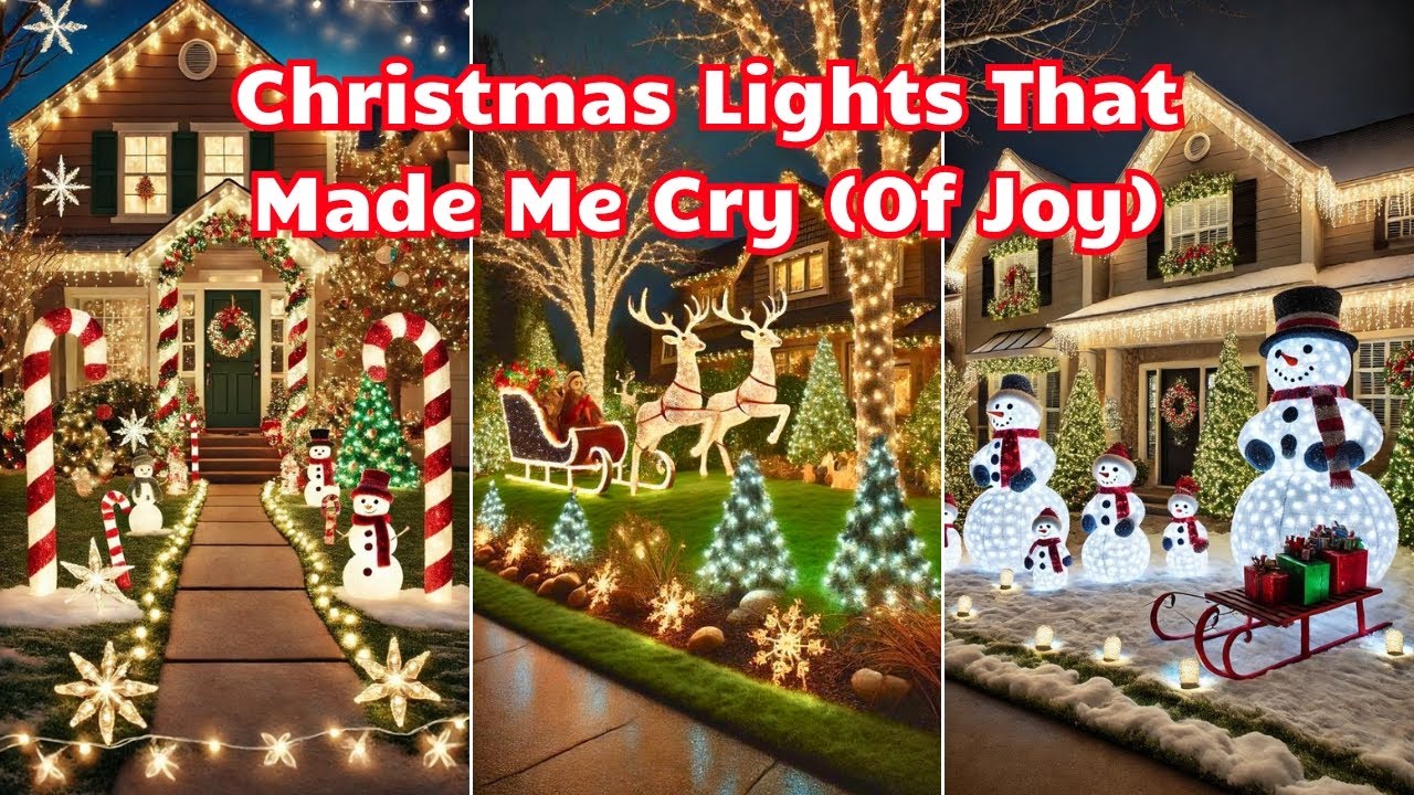 Честно говоря, я не могу перестать улыбаться, глядя на свой двор, украшенный рождественскими огнями.