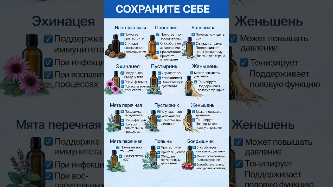 Травяные настойки: польза, о которой стоит знать 🌿