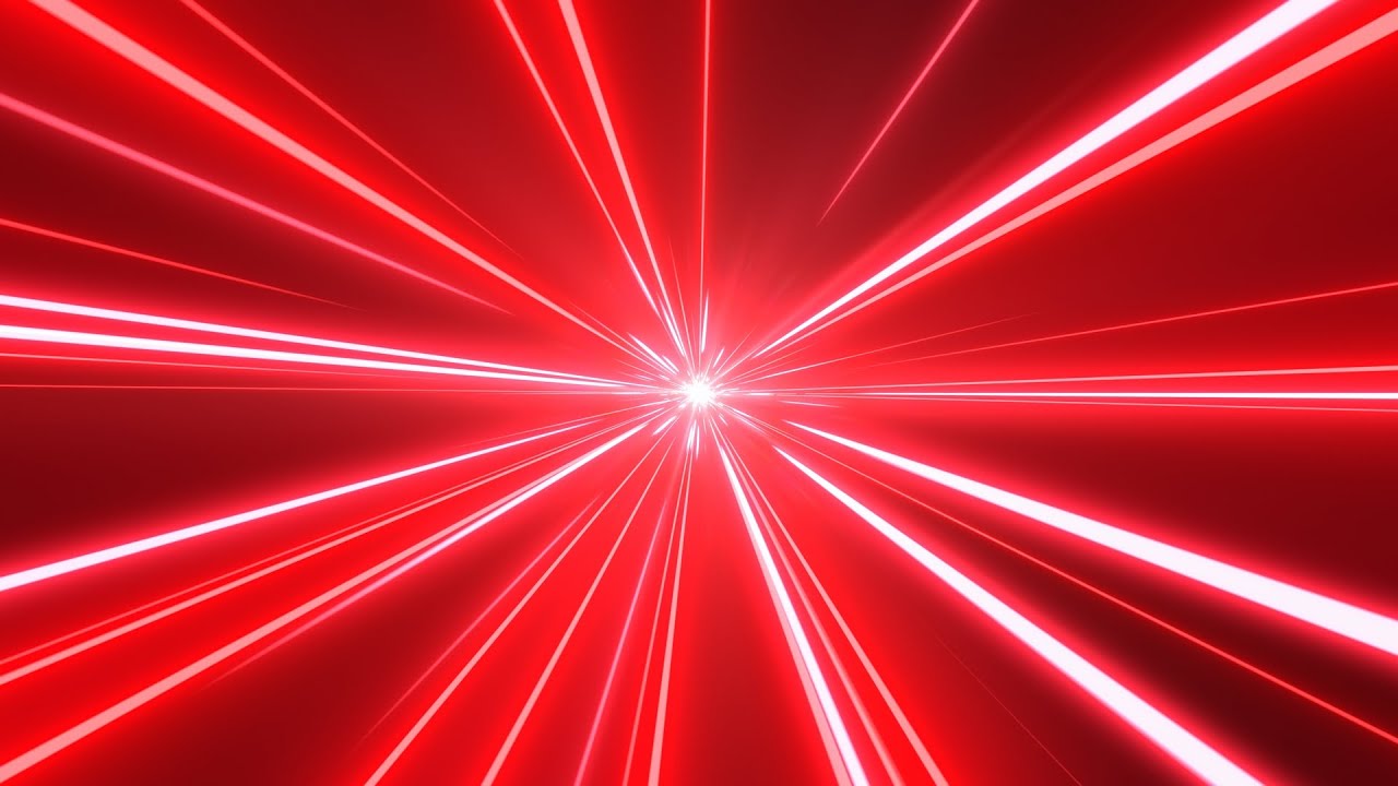 Fast Moving Laser Lights Tunnel of Red Neon Wormhole Stars Tunnel 4K VJ Loop Moving Background