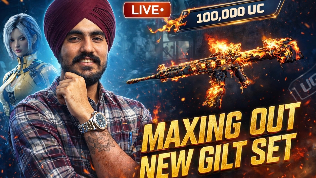 LIVE 🔴 100,000 UC Opening! MAXING OUT New Gilt Set & Mythic Gun Skin 😱 | BGMI
