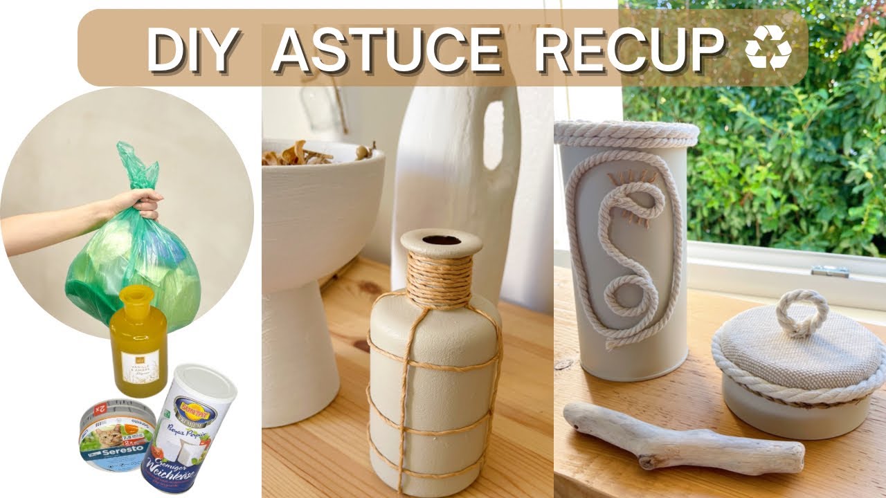 DIY 👉🏼 je détourne des emballages du TRI en OBJET DÉCO ☞ le résultat est surprenant ♻️