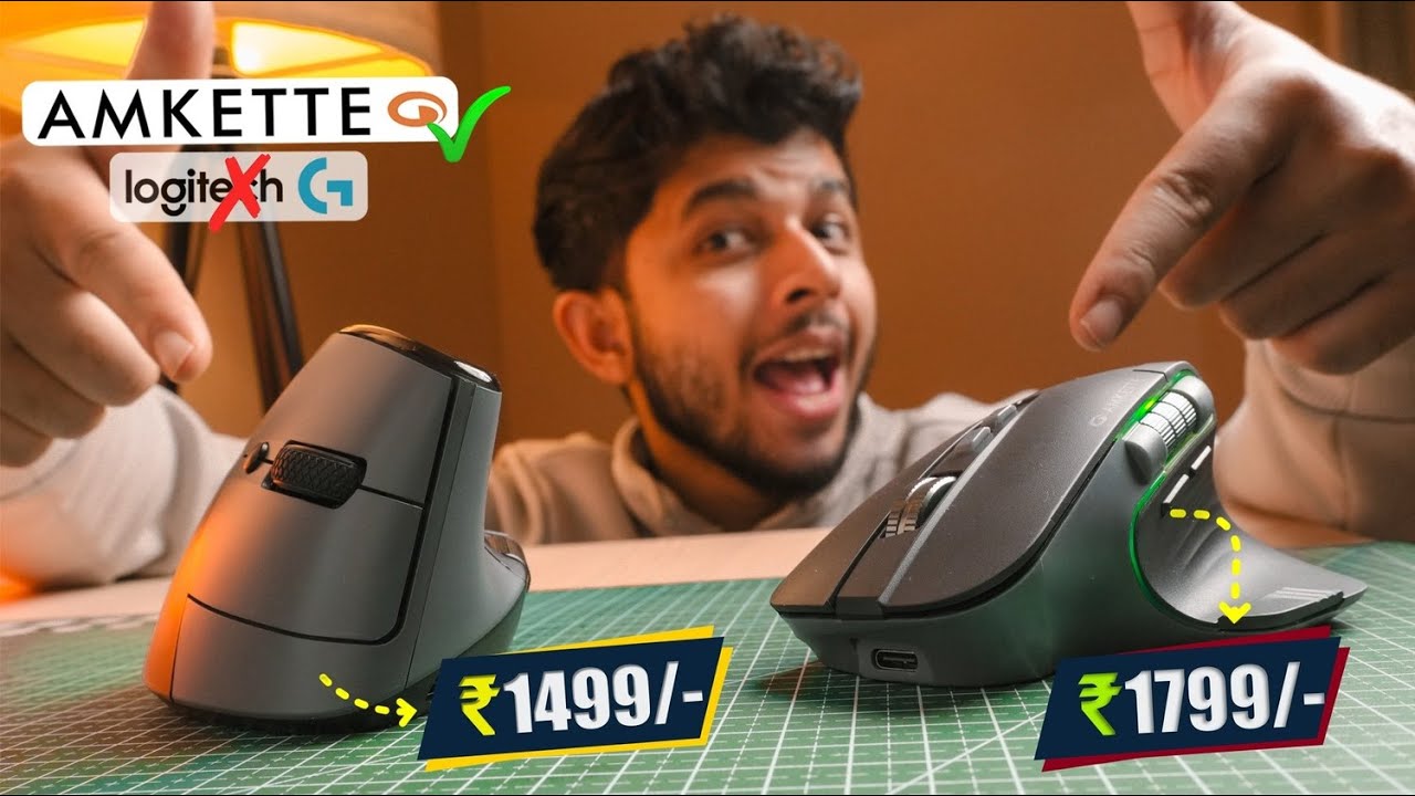 Best Logitech Mouse Alternative Under ₹1499? Amkette XS Flow vs Natural Review 🔥