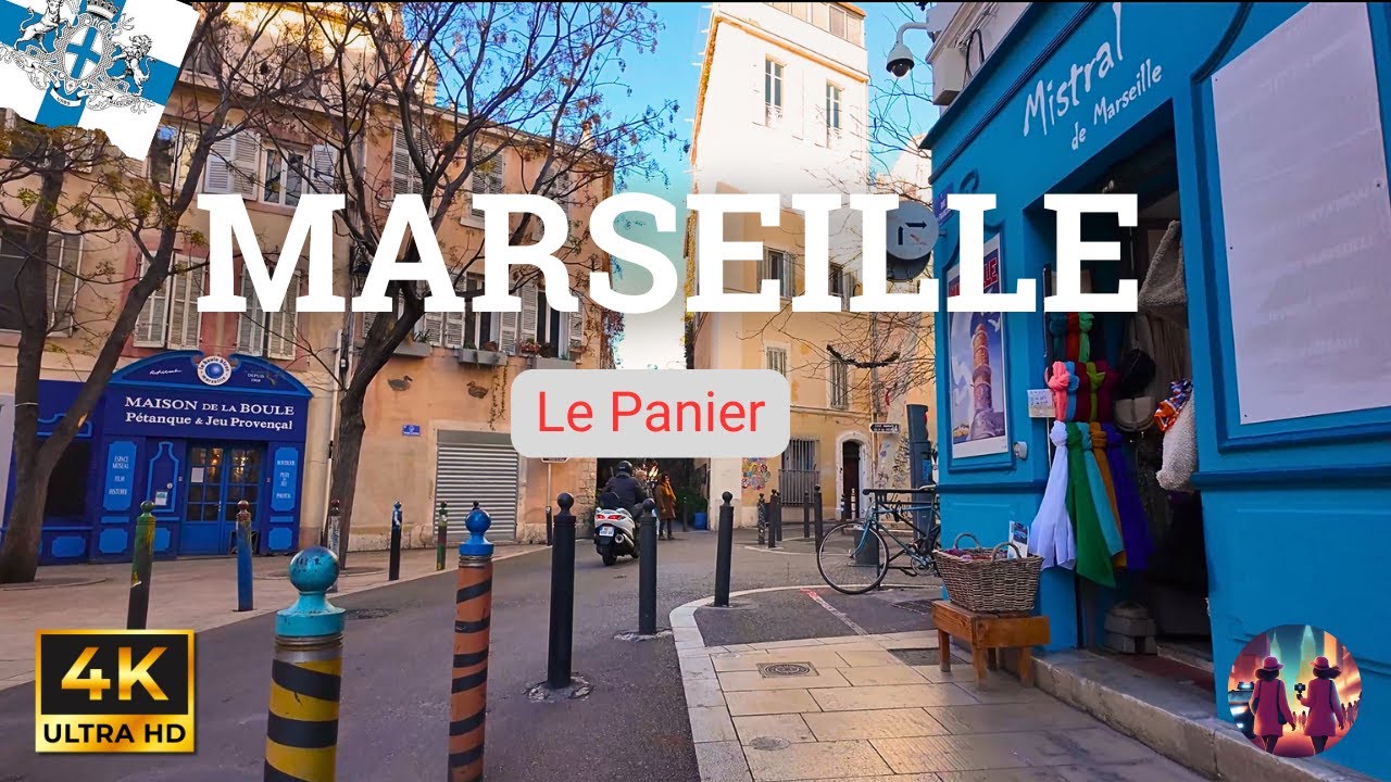 [4k] MARSEILLE 🇫🇷🚶‍♀️Walking Tour dans le Quartier du Panier, ce musée à ciel ouvert 🖼 France