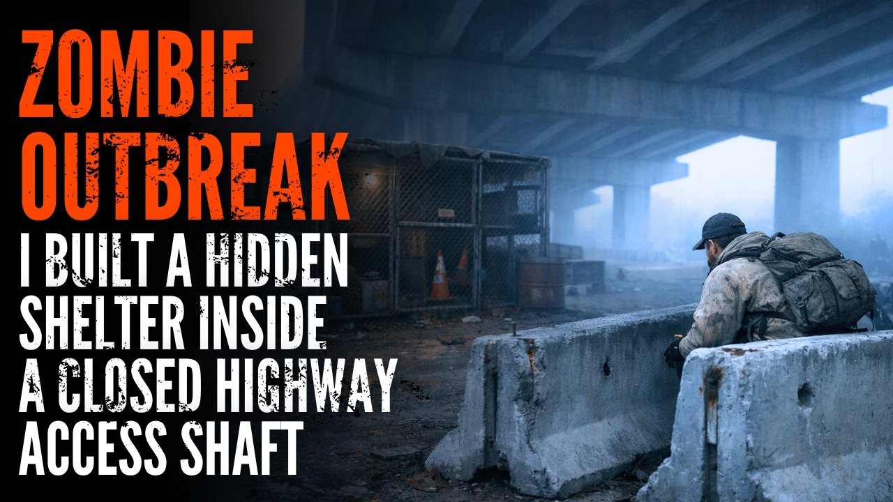 ZOMBIE OUTBREAK: I Built a Hidden Shelter Inside a Closed Highway Access Shaft