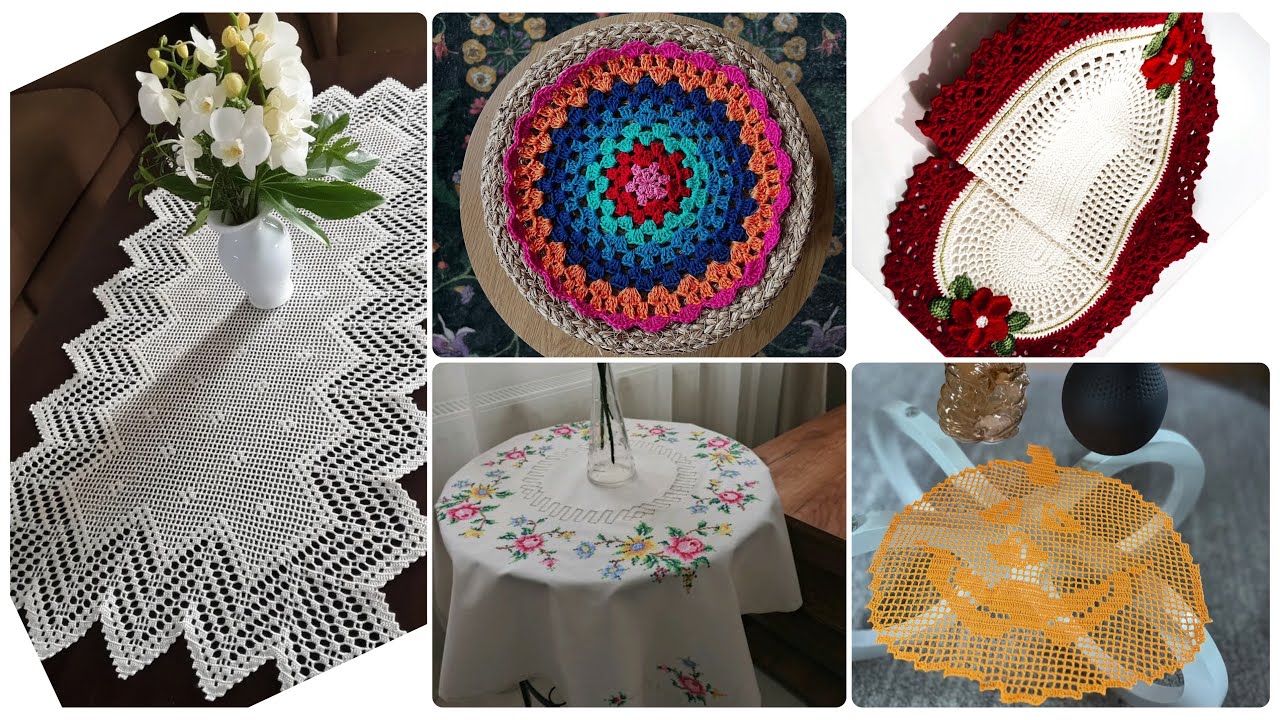Very Attractive and Charming Crochet Table Runners 🌹🌹🌹🌹#crochettablerunner