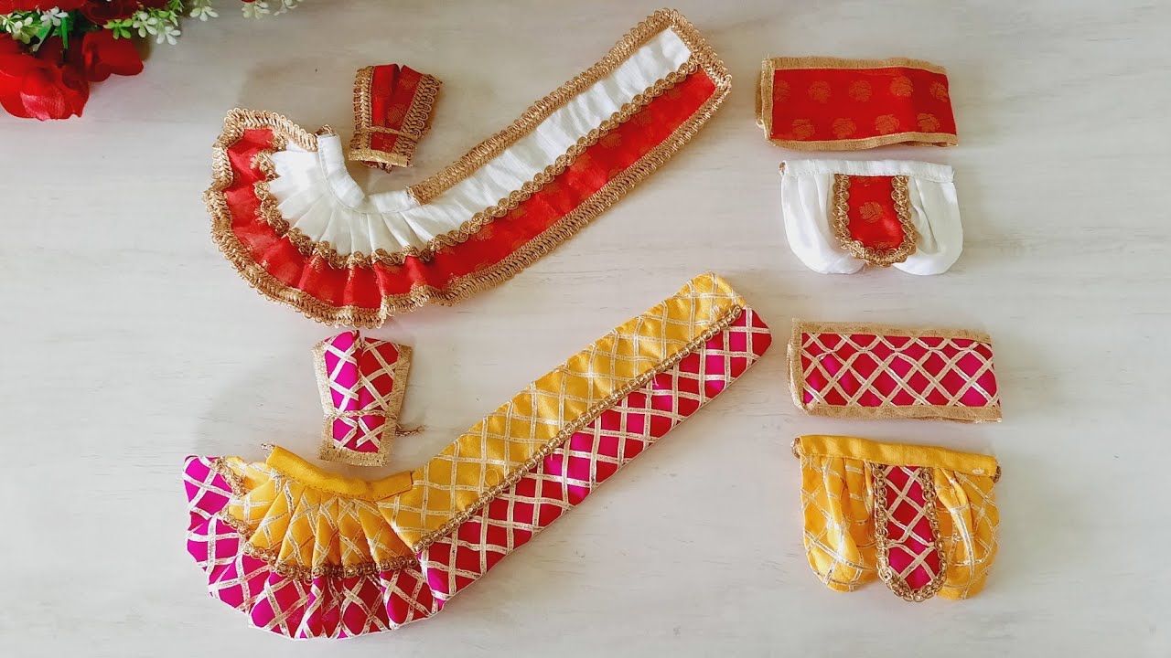 Laxmi Ganesh poshak/How to make dress for ganesha & lakshmi mata/ganesh ji ki poshak (5')