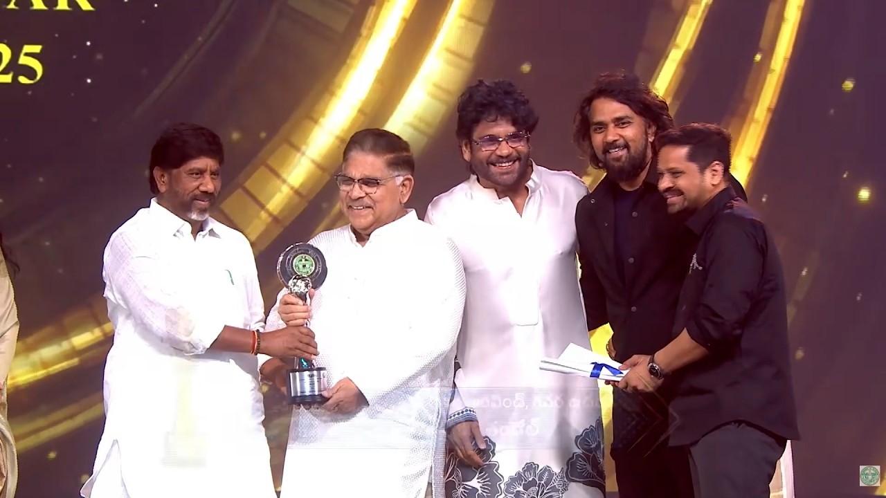 Allu Aravind Received Telangana Gaddar Film Awards For Thandel Movie