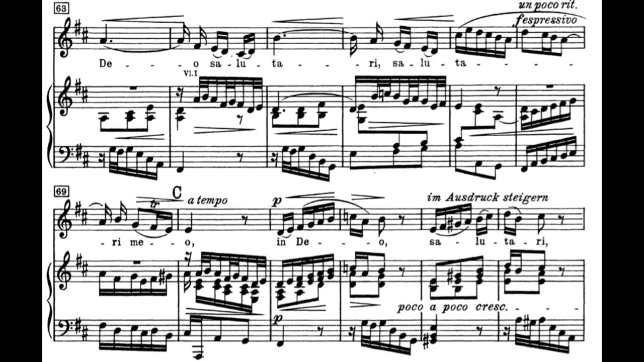Et exultavit (Magnificat - J.S. Bach) Score Animation