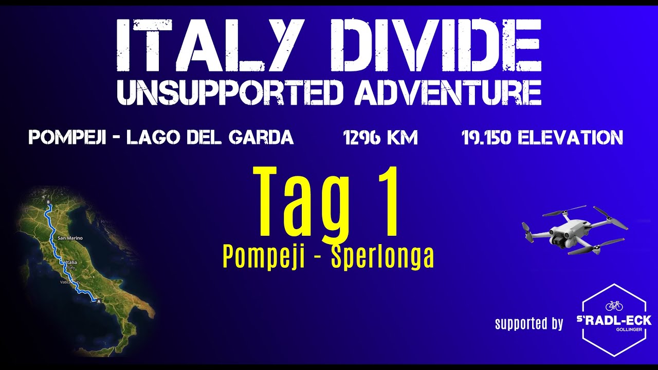 Italy Divide 2023 - Tag 1; Gravel-Bikepacking through Italy