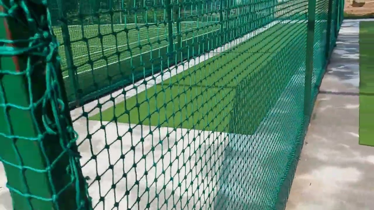 Cricket Net Practice Structure with Netting & Turf Mats Handovered to Deccan Spring Global School